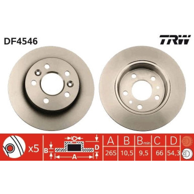 Bremsscheibe Renault T. Espace | DF4546