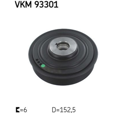 SKF Riemenscheibe, Kurbelwelle | VKM 93301