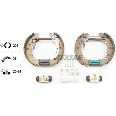 Satz Bremsbacken Toyota Yaris 1.0-1.4 05-11 Shoe Kit Pro 84075000