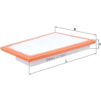 MAHLE Luftfilter | LX 1850/2