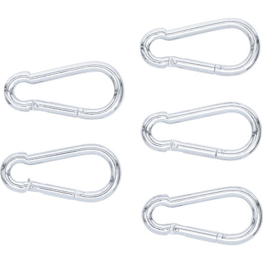 BGS Karabinerhaken-Sortiment 80 x 8 mm 5-tlg BGS Do it yourself 85792