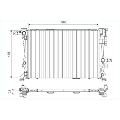 VALEO Motorkühler | 701158
