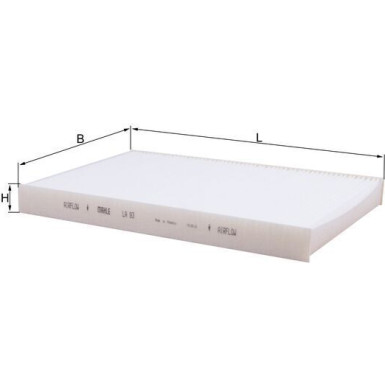 MAHLE Filter, Innenraumluft LA 93