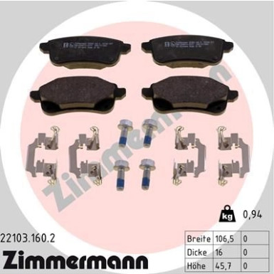 ZIMMERMANN Bremsbeläge