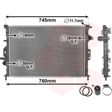 VAN WEZEL Kühler, Motorkühlung VAN WEZEL Kühler, Motorkühlung