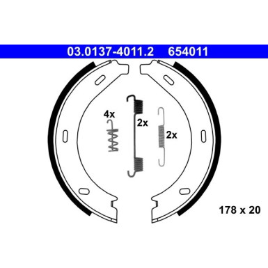 03.0137-4011.2 Bremsbackensatz, Feststellbremse 03.0137-4011.2 Bremsbackensatz, Feststellbremse