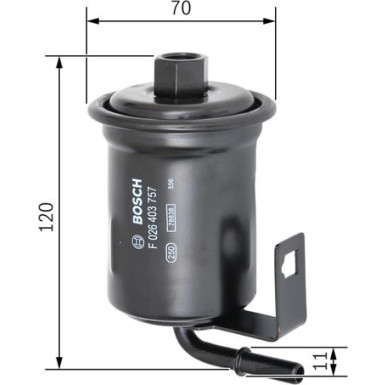 Kraftstofffilter | TOYOTA,LEXUS | F 026 403 757
