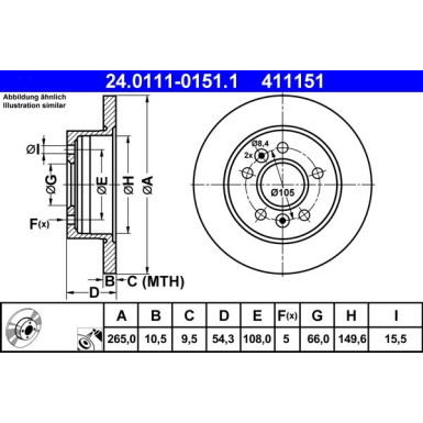 Bremsscheibe | 24.0111-0151.1