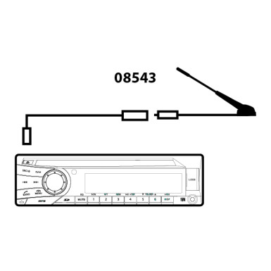 Phonocar Antennen-Adapter Kabel FAKRA DIN 27 cm Antennen-adapter kabel - FAKRA -> DIN 08543