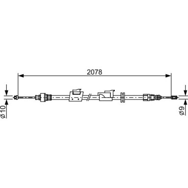 Handbremsseil li | FORD Galaxy, S-Max 07 | 1987482706