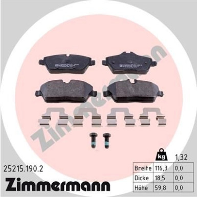 ZIMMERMANN Bremsbeläge ZIMMERMANN Bremsbeläge