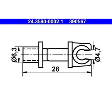 Halter, Bremsleitung | 24.3590-0002.1
