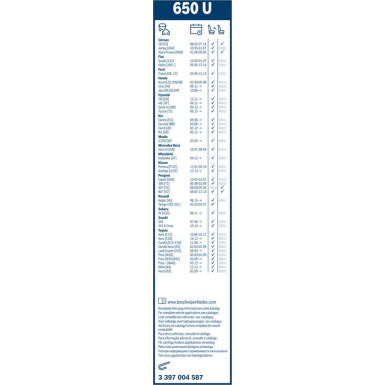 BOSCH | Wischerblatt 650U | TWIN-Standard | 3397004587