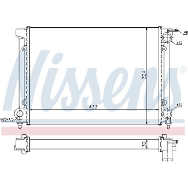 Wasserkühler PKW | VW Golf II,Jetta I/II,Scirocco II | 651811