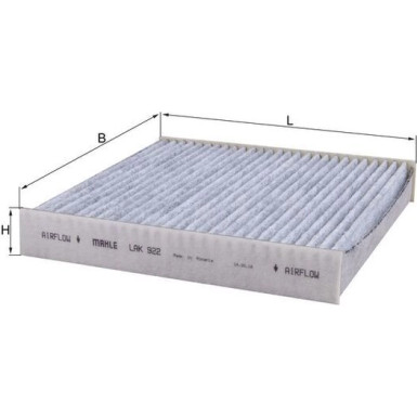 MAHLE Filter, Innenraumluft LAK 922