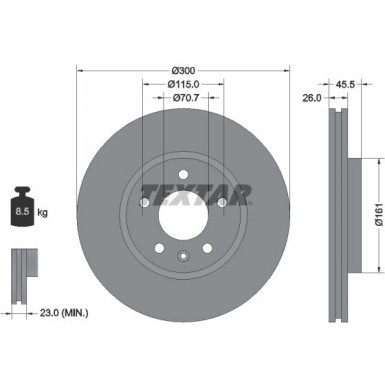 Bremsscheibe Opel P. Astra 09 | 92205605