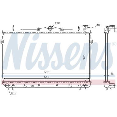 Wasserkühler PKW | HYUNDAI Lantra II | 62298