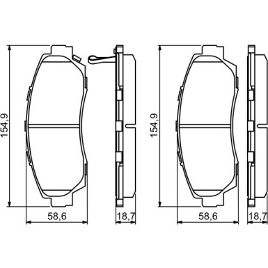 Bremsklötze | HONDA CR-V,Civic | 0 986 494 308 Bremsklötze | HONDA CR-V,Civic | 0 986 494 308