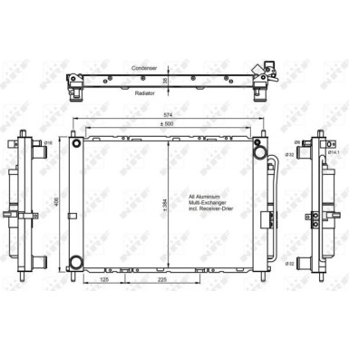 Kondensator, Klimaanlage EASY FIT 350068