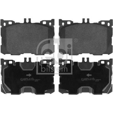FEBI BILSTEIN Bremsbelagsatz, Scheibenbremse | 116428