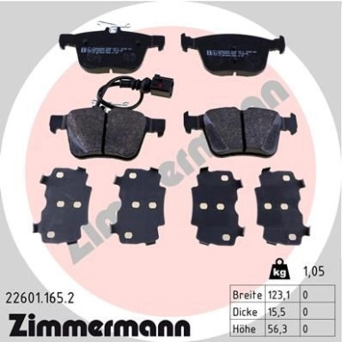 ZIMMERMANN Bremsbeläge ZIMMERMANN Bremsbeläge