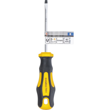 BGS Schraubendreher Schlitz 4 mm Klingenlänge 80 mm BGS Do it yourself 7946-4