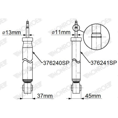 MONROE OESpectrum HA re | VW Beetle 11 | 376240SP