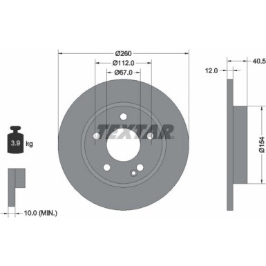 Bremsscheibe Db P. W168 A-Klasse PRO 92091203