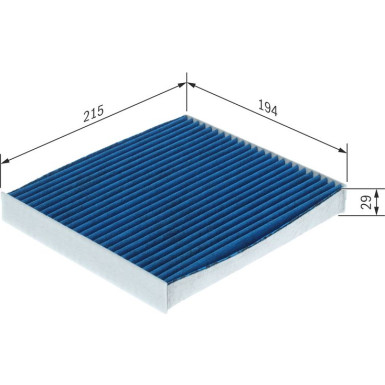 Aktivkohleinnenraumfilter | DAIHATSU,LEXUS,JAGUAR,LAND ROVER | 0 986 628 623