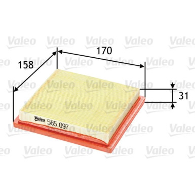 VALEO Luftfilter | 585097