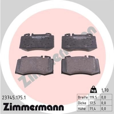 ZIMMERMANN Bremsbeläge