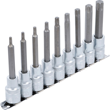 BGS Bit-Einsatz-Satz | Antrieb Innenvierkant 12,5 mm (1/2"""") | T-Profil (für Torx) | 9-tlg | 5177