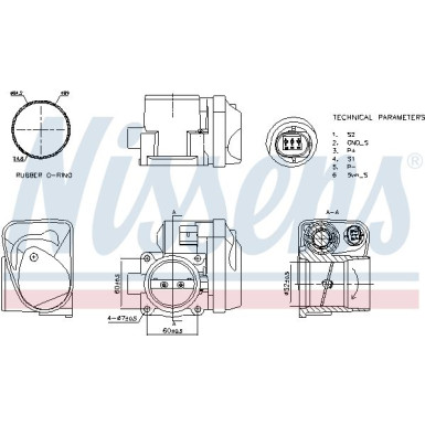 NISSENS Drosselklappenstutzen 955001 FIRST FIT