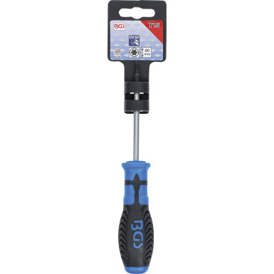 BGS Schraubendreher | T-Profil (für Torx) T15 | Klingenlänge 80 mm | 4918