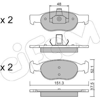 CIFAM Bremsbelagsatz, Scheibenbremse 822-079-2