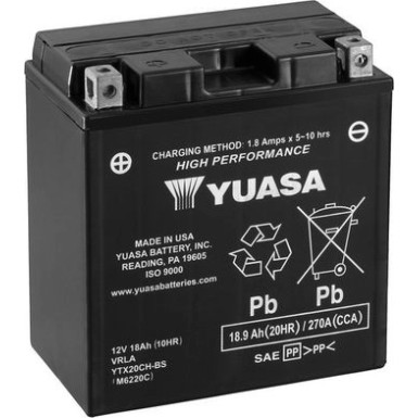 Yuasa HP MF VRLA Batt. COMBIPACK | offen, mit Säurepaket | YTX20CH-BS