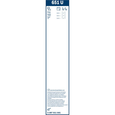 BOSCH | Wischerblatt 651U | TWIN-Standard | 3397011641
