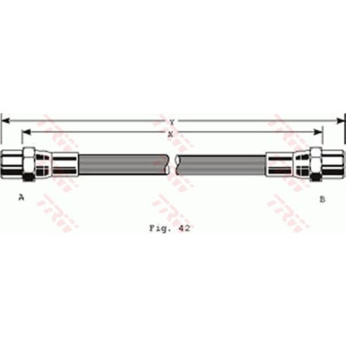 Bremsschlauch VA | BMW E12,E21,E23,E24,VOL 75 | PHA140 Bremsschlauch VA | BMW E12,E21,E23,E24,VOL 75 | PHA140