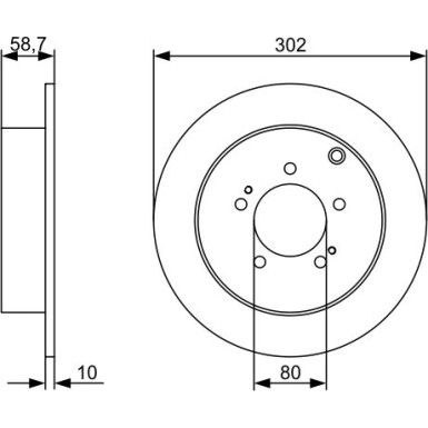 Bremsscheibe HA | CITROEN,MITS,PEUGEOT 4008 10 | 0 986 479 318
