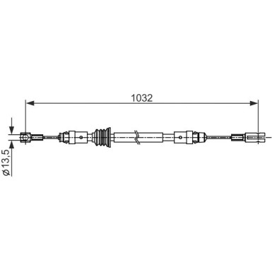 1 987 482 548 Seilzug, Feststellbremse 1 987 482 548 Seilzug, Feststellbremse