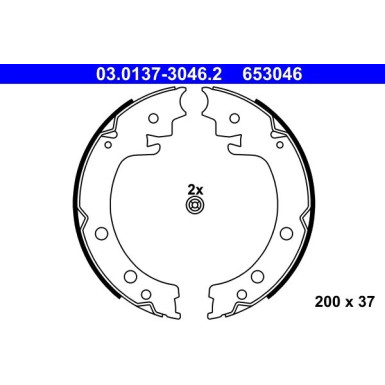 03.0137-3046.2 Bremsbackensatz, Feststellbremse 03.0137-3046.2 Bremsbackensatz, Feststellbremse