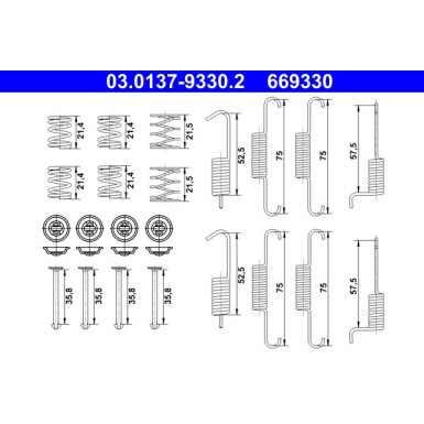 03.0137-9330.2 Zubehörsatz, Feststellbremsbacken