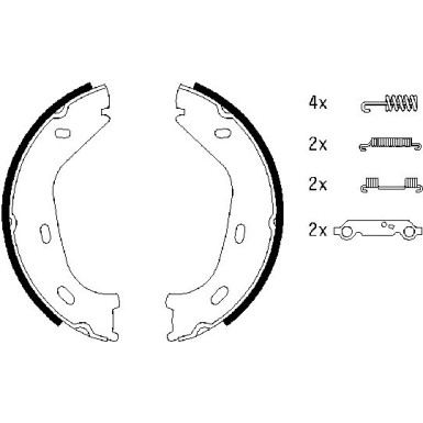0 986 487 542 Bremsbackensatz, Feststellbremse