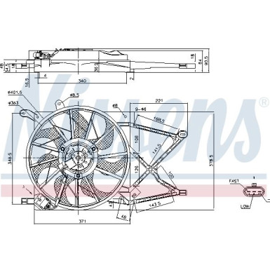 Kühlerlüfter PKW | OPEL ASTRA / ZAFIRA 98 | 85154