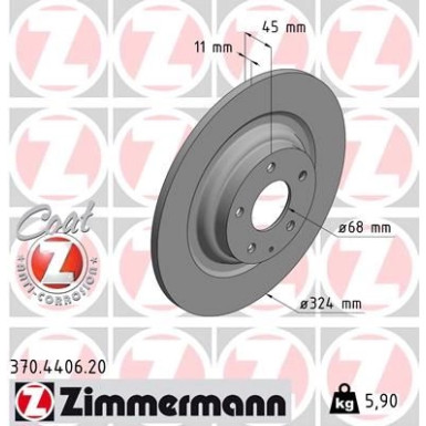 ZIMMERMANN Bremsscheibe | 370.4406.20
