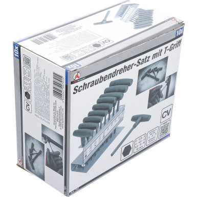 BGS Schraubendreher-Satz mit T-Griff | Innensechskant 2 - 10 mm | 10-tlg | 791