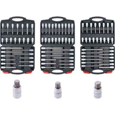 BGS Bit-Einsatz-Sortiment Antrieb Innenvierkant 12,5 mm (1/2 ) 88-tlg BGS Do it yourself 5186