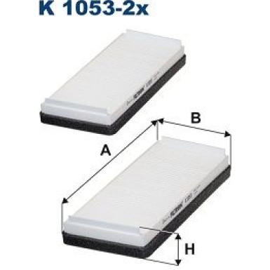 FILTRON Filter, Innenraumluft | K 1053-2x