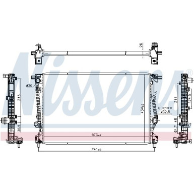 Wasserkühler PKW | Jeep Cherokee 13 | 606524 Wasserkühler PKW | Jeep Cherokee 13 | 606524