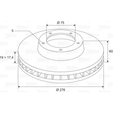 VALEO Bremsscheibe 186559